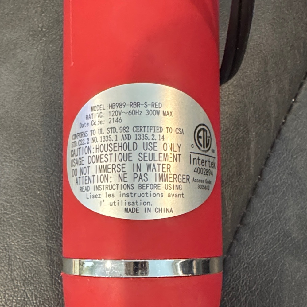 Chefman Red Handheld Blender - Picture 4 of 6